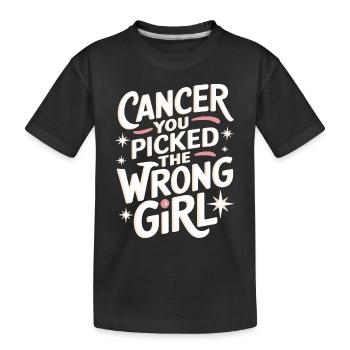 Sensibilisation au cancer Cancer Cancer du sein - T-shirt bio Premium Enfant - noir - Devant