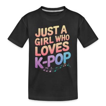 Musique K-Pop Pop Coréenne - T-shirt bio Premium Enfant - noir - Devant
