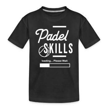 Compétences de padel pour les joueurs de tennis de padel - T-shirt bio Premium Enfant - noir - Devant
