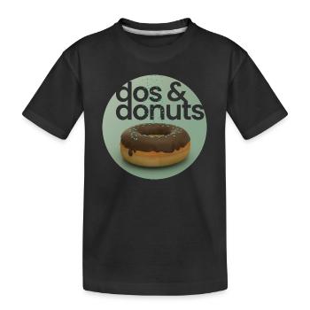 Plus sucré ne saupoudrez pas les miettes sur le beignet - T-shirt bio Premium Enfant - noir - Devant