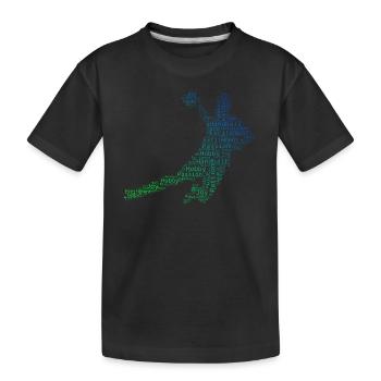 Handball Handball Handball Handball Féminin - T-shirt bio Premium Enfant - noir - Devant