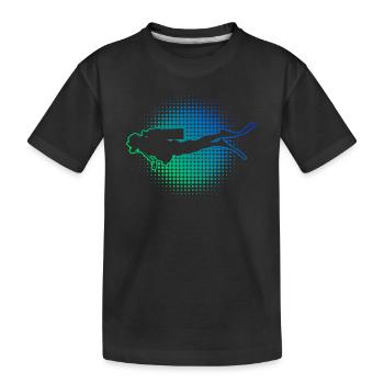 Tauchen Scuba Diver Diving Free Dive Diver - Kinder Premium Bio T-Shirt - Schwarz - Vorne