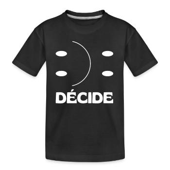 Motif Heureux Triste Bonne Humeur Mauvaise - T-shirt bio Premium Enfant - noir - Devant