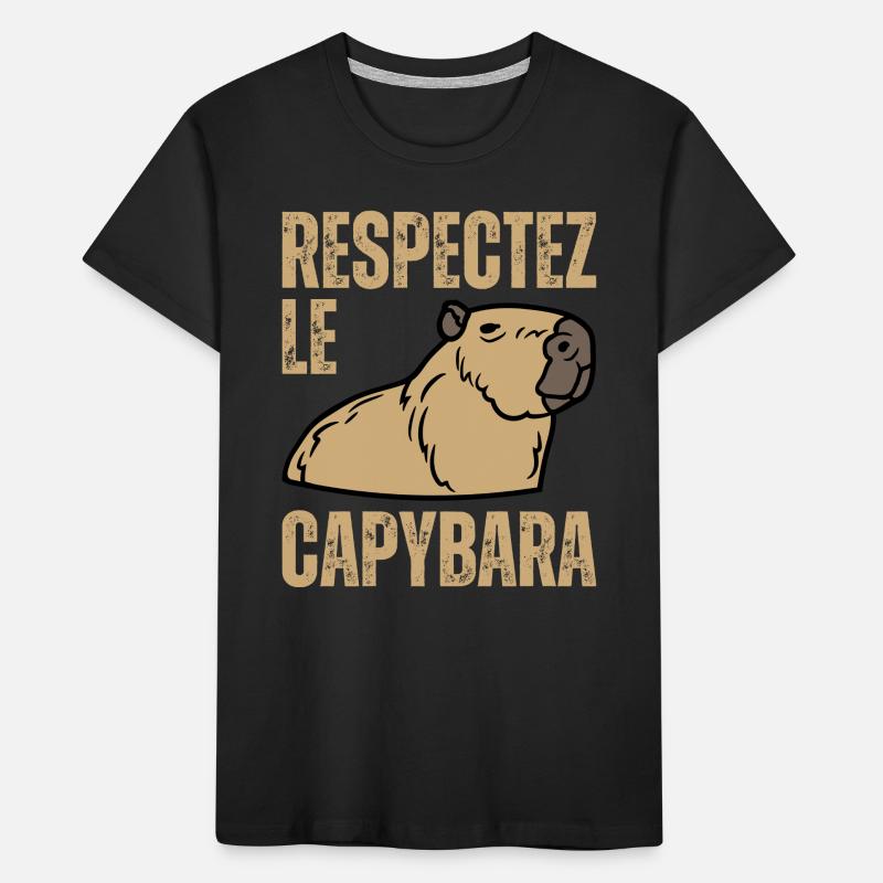 Respectez Le Capybara Ok I Pull Up Capibara Animal T-shirt bio Premium Enfant