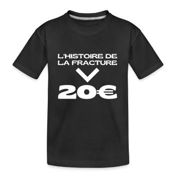 Pied Cassé Bras Cassés Jambe Cassée Rétablissement - T-shirt bio Premium Enfant - noir - Devant