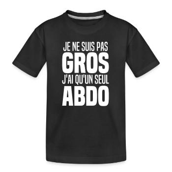 Je Ne Suis Pas Gros Ventre Homme Gros Bide Humour - T-shirt bio Premium Enfant - noir - Devant