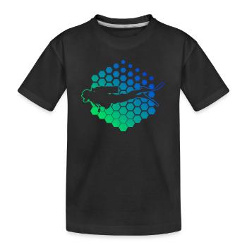 Tauchen Damen Scuba Taucher Scuba Tauchen - Kinder Premium Bio T-Shirt - Schwarz - Vorne