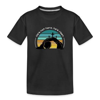 Il n’est pas là, il est ressuscité - T-shirt bio Premium Enfant - noir - Devant