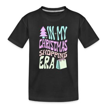 Le dicton de Noël à l’époque de mes achats de Noël - T-shirt bio Premium Enfant - noir - Devant