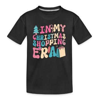 Le dicton de Noël à l’époque de mes achats de Noël - T-shirt bio Premium Enfant - noir - Devant
