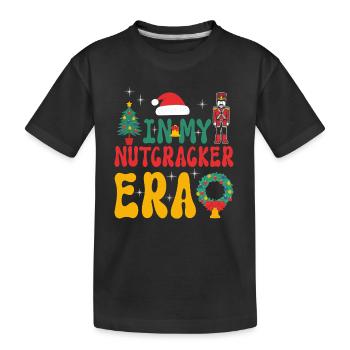 Weihnachten Xmas Spruch In My Nutcracker Era - Kinder Premium Bio T-Shirt - Schwarz - Vorne