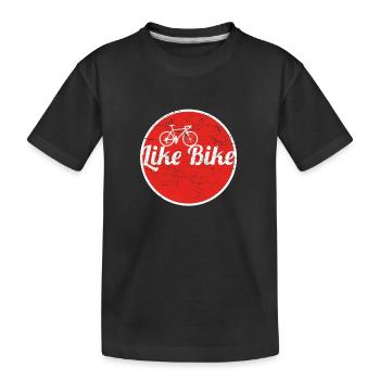 geschenk like bike fahrrad rennrad Cyclist cycling - Kinder Premium Bio T-Shirt - Schwarz - Vorne