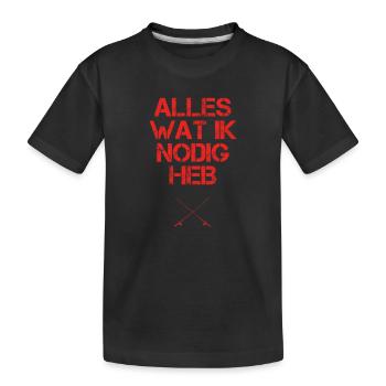 presentje wat ik nodig angel angler - Kinder Premium Bio T-Shirt - Schwarz - Vorne
