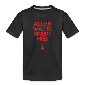 presentje wat ik nodig banjo - Kinder Premium Bio T-Shirt - Schwarz - Vorne