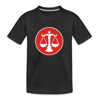 Gift lawyer justice justice - Kids' Premium Organic T-Shirt - black - Front