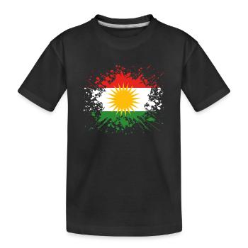 racines pays d'origine racines amour pn kurdistan de kurd - T-shirt bio Premium Enfant - noir - Devant