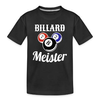 Billard Meister Kugeln Billiard - Kinder Premium Bio T-Shirt - Schwarz - Vorne