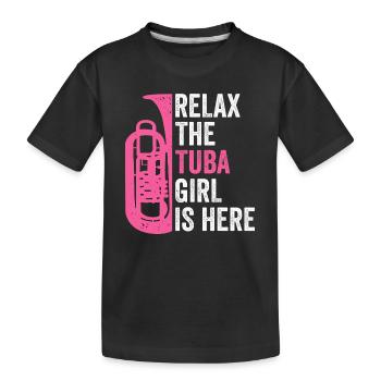Tuba Girl Tuba Brass Band - T-shirt bio Premium Enfant - noir - Devant
