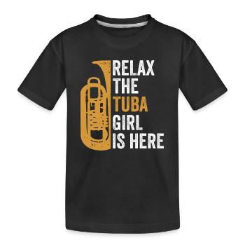 Tuba Girl Tuba Brass Band - T-shirt bio Premium Enfant - noir - Devant