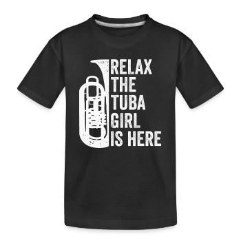 Tuba Girl Tuba Brass Band - T-shirt bio Premium Enfant - noir - Devant