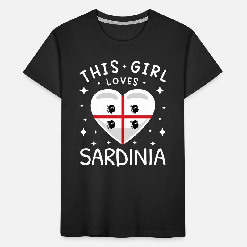 Drapeau de la Sardaigne Drapeau sarde Drapeau de la Sardaigne T-shirt bio Premium Enfant