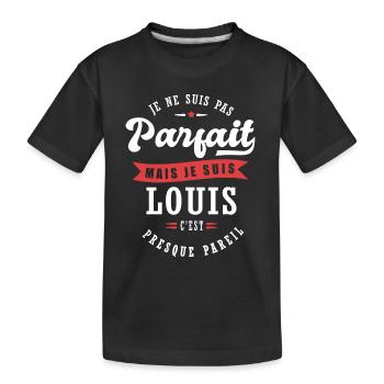 Louis Parfait Cadeau prenom louis - T-shirt bio Premium Enfant - noir - Devant