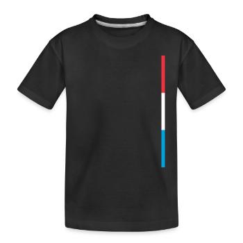 Luxembourg Stripes - Kids' Premium Organic T-Shirt - black - Front