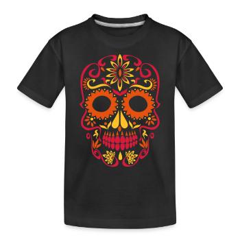 crâne de sucre - T-shirt bio Premium Enfant - noir - Devant