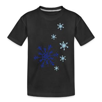 snowflake combination01 - Kids' Premium Organic T-Shirt - black - Front
