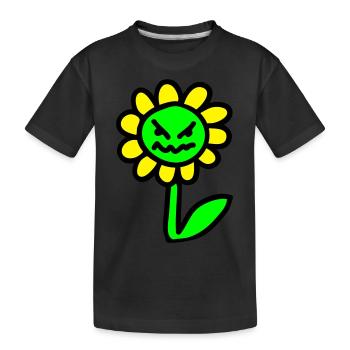 méchant Fleur - 3 - T-shirt bio Premium Enfant - noir - Devant