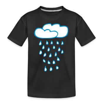 nuage de pluie - T-shirt bio Premium Enfant - noir - Devant