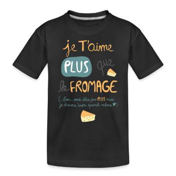 fromage - T-shirt bio Premium Enfant - noir - Devant