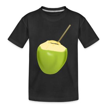 lait de coco - T-shirt bio Premium Enfant - noir - Devant