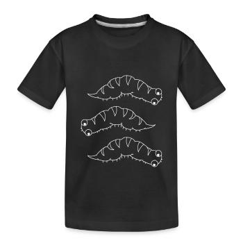 Raupen - Kinder Premium Bio T-Shirt - Schwarz - Vorne