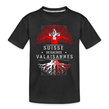Racines Valaisannes - T-shirt bio Premium Enfant - noir - Devant