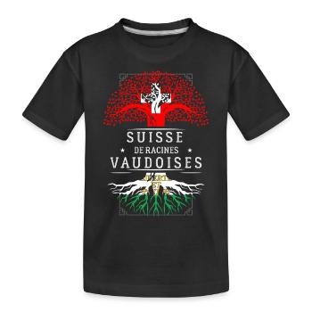 Racines Vaudoises - T-shirt bio Premium Enfant - noir - Devant