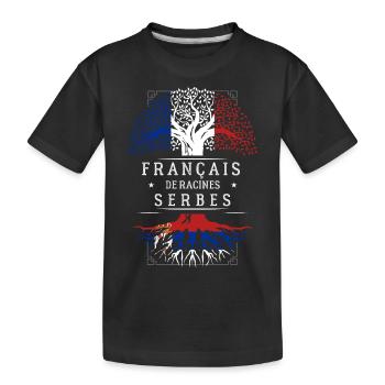 Racines Serbes - T-shirt bio Premium Enfant - noir - Devant