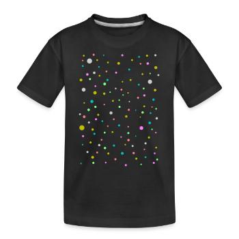 Bunte Punkte, Schön, Modisches Design - Kinder Premium Bio T-Shirt - Schwarz - Vorne