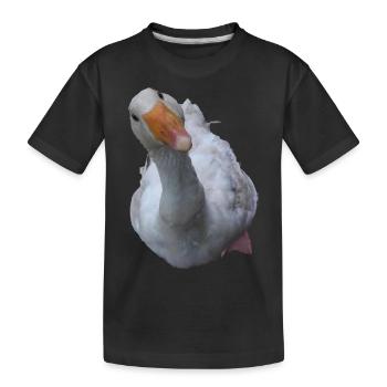 Gans - Kinder Premium Bio T-Shirt - Schwarz - Vorne