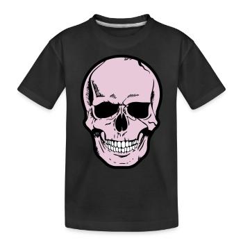 Totenkopf - Kinder Premium Bio T-Shirt - Schwarz - Vorne