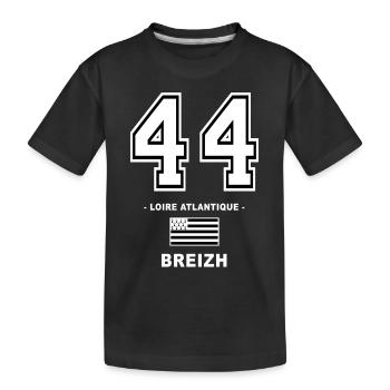 44 breizh bretagne - T-shirt bio Premium Enfant - noir - Devant