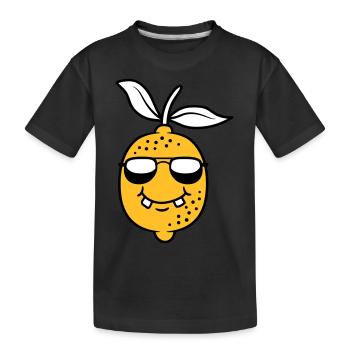 Conception fraîche de citron - T-shirt bio Premium Enfant - noir - Devant