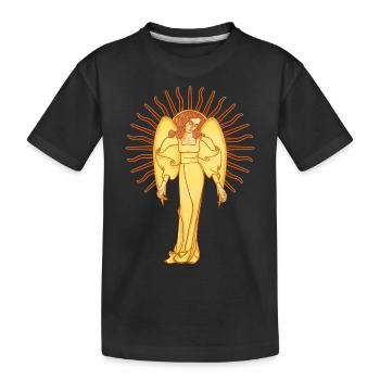 Votre ange gardien, un ange Art Nouveau - T-shirt bio Premium Enfant - noir - Devant