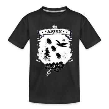 Aigen im Ennstal - Kids' Premium Organic T-Shirt - black - Front