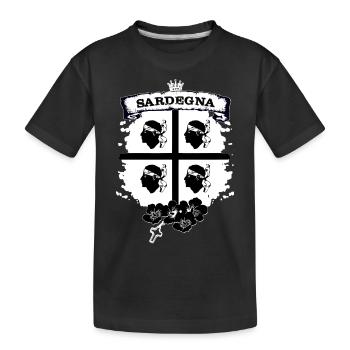 Sardinia - Kids' Premium Organic T-Shirt - black - Front