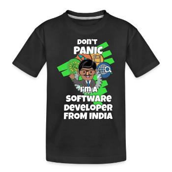 Indien Inder Entwickler Software Code I Geschenk - Kinder Premium Bio T-Shirt - Schwarz - Vorne