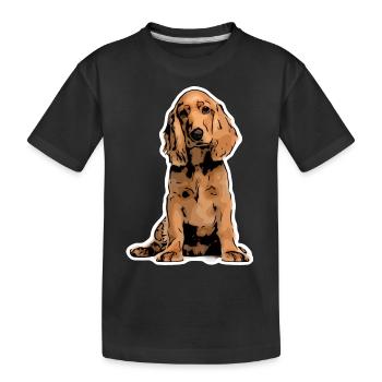 Cocker Spaniel Pet Design - Kids' Premium Organic T-Shirt - black - Front