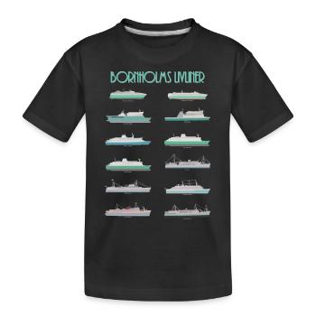 Bornholm Fähren - Kinder Premium Bio T-Shirt - Schwarz - Vorne