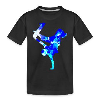 Skateboard Skateboard Skater Skateboarder Hommes - T-shirt bio Premium Enfant - noir - Devant