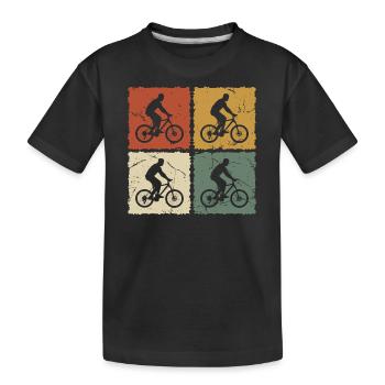 Cyclist Vintage - Kids' Premium Organic T-Shirt - black - Front